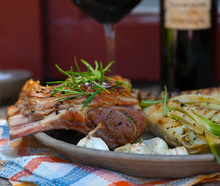 Agnello al rosmarino con finocchio