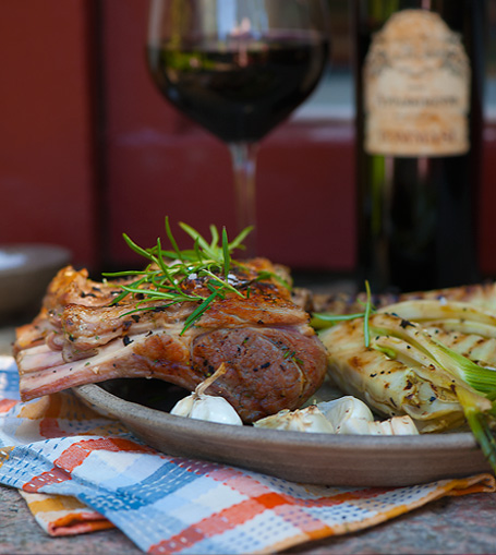 Agnello al rosmarino con finocchio